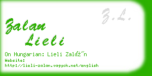 zalan lieli business card